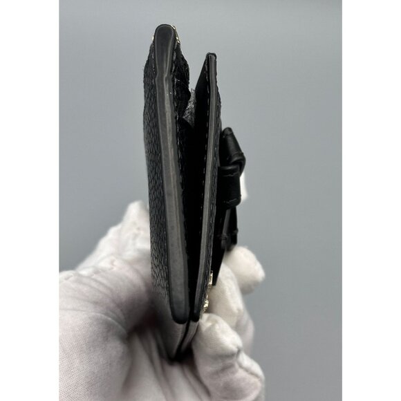 Kate Spade KH156 Knott Zip Card Holder Black Pebbled Leather Gold Hardware NWOT - Picture 7 of 15